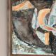 Swedish Original Oil on Canvas – "Abstract Composition" by Eivor Lindberg – 1967 – Signed – Vintage and Framed – 68 × 52 cm (26.8 in × 20.5 in)