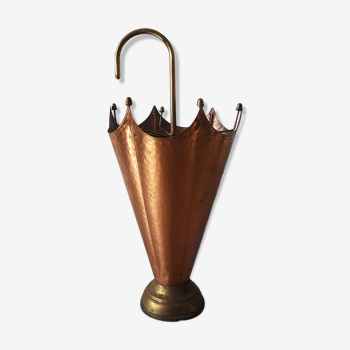 Copper and vintage brass umbrella holder