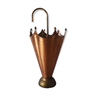 Copper and vintage brass umbrella holder