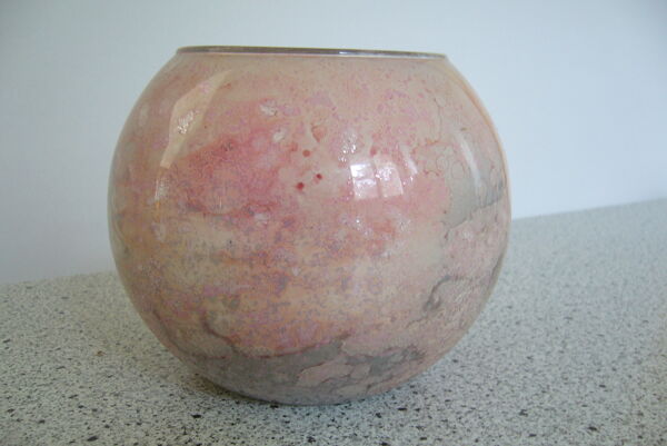 Vase boule en verre laqué Jean-Noël Bouillet