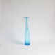 Vintage handblown blue bubble glass bottle vase