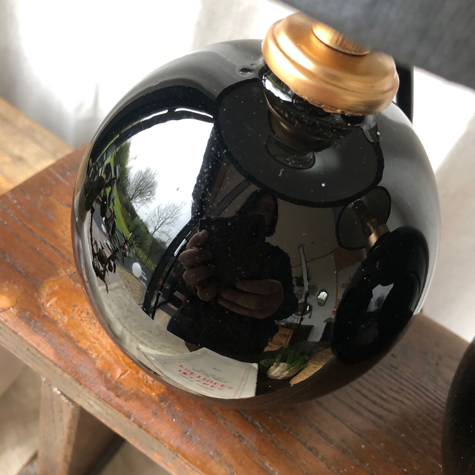 Duo of lamps in black opaline art deco