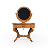 Antique swedish biedermeier dressing table in satin birch 1880