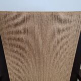 4 French mahogany and rope chairs 1950s