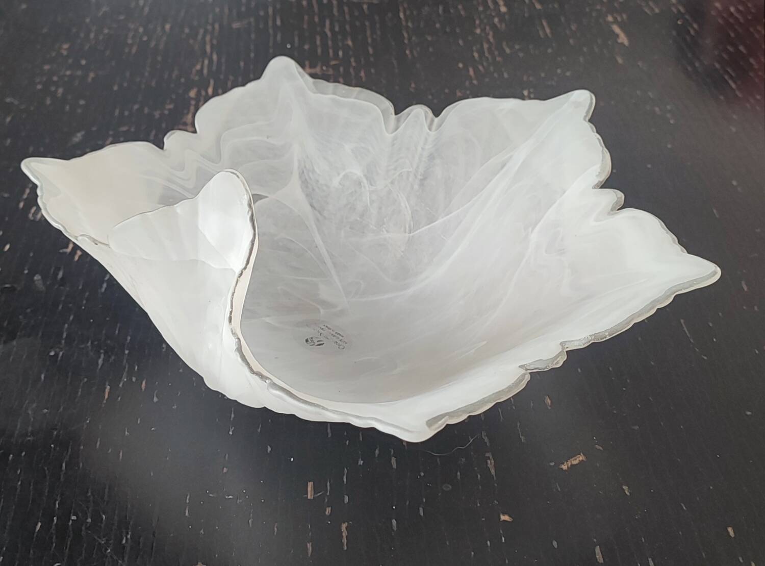 Frosted blown glass bowl from "Creazioni Silvestri Arte Murano