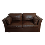 Canapé cuir marron