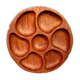 Vintage teak snack serving bowl, 1960s