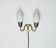 Fog & Mørup 2-Arm Brass and Opaline Glass Tulip Wall Lamp