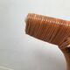 Canning rattan chair and vintage foot rests