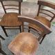 6 Viennese bistro chairs in curved wood, 1960