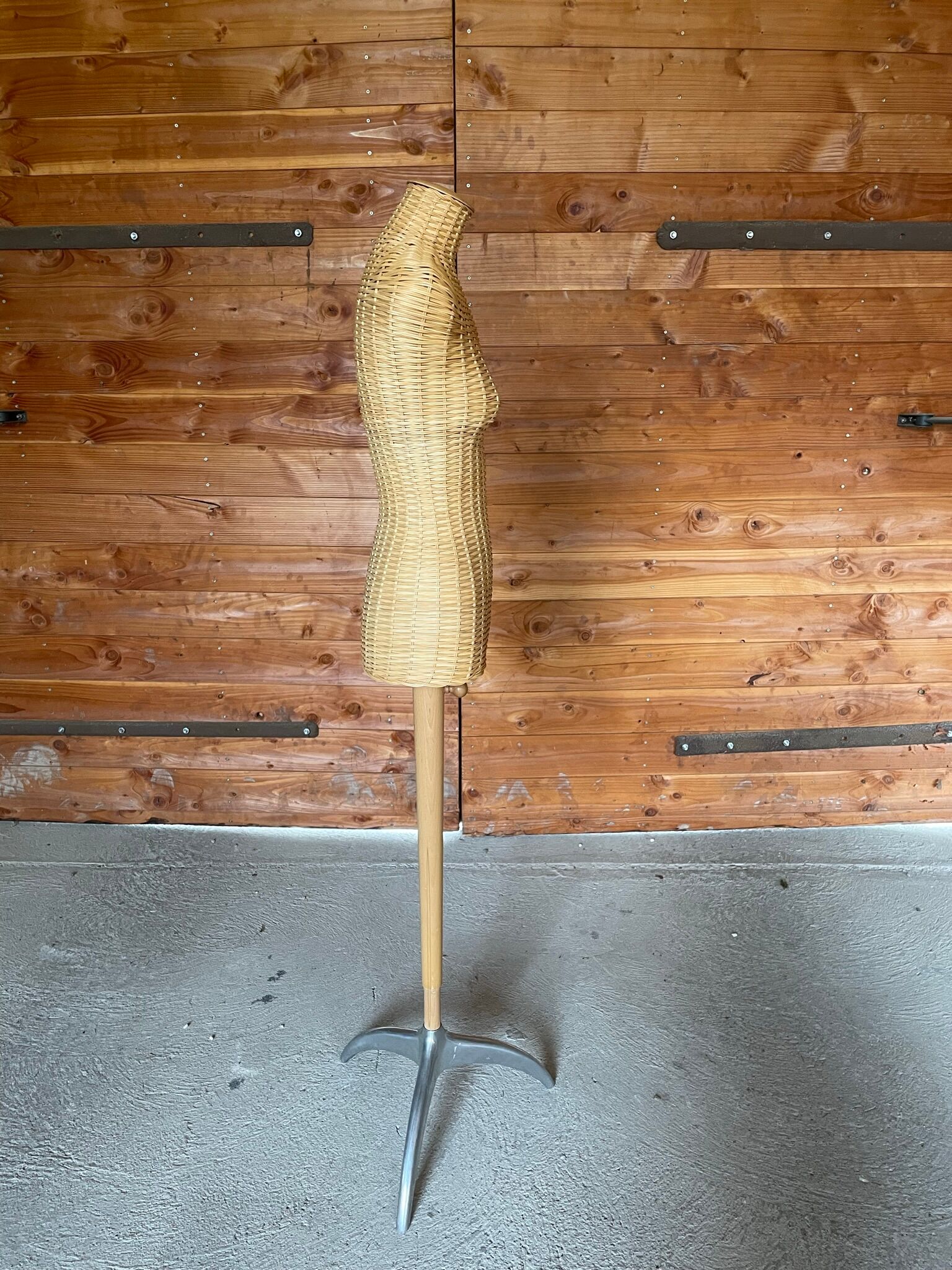 Vintage rattan mannequin