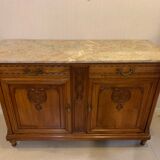 Buffet bois plateau marbre