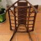 Rattan magazine rack, shelf with ceramic tiles R. Capron