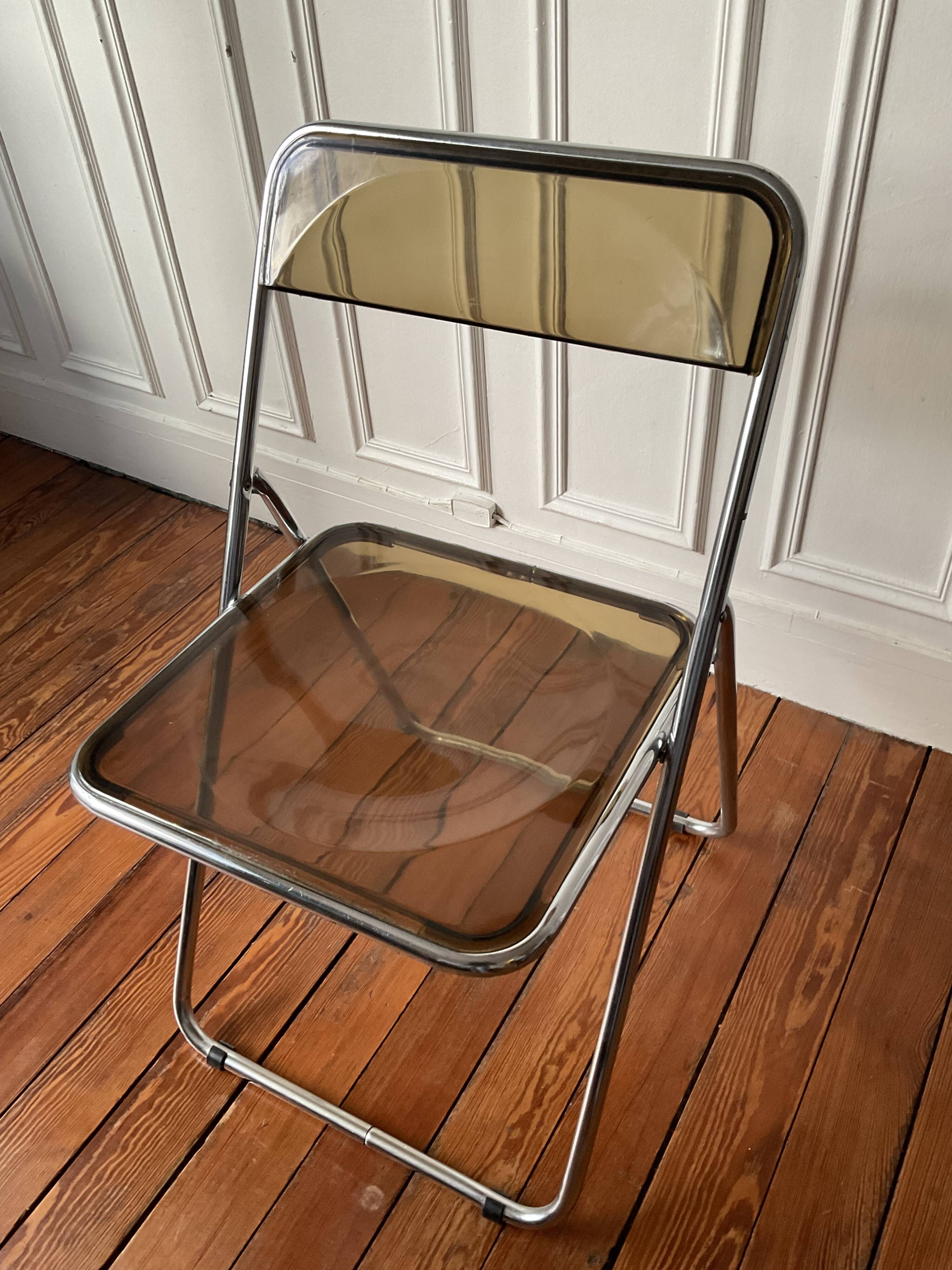 Plexiglass folding chair