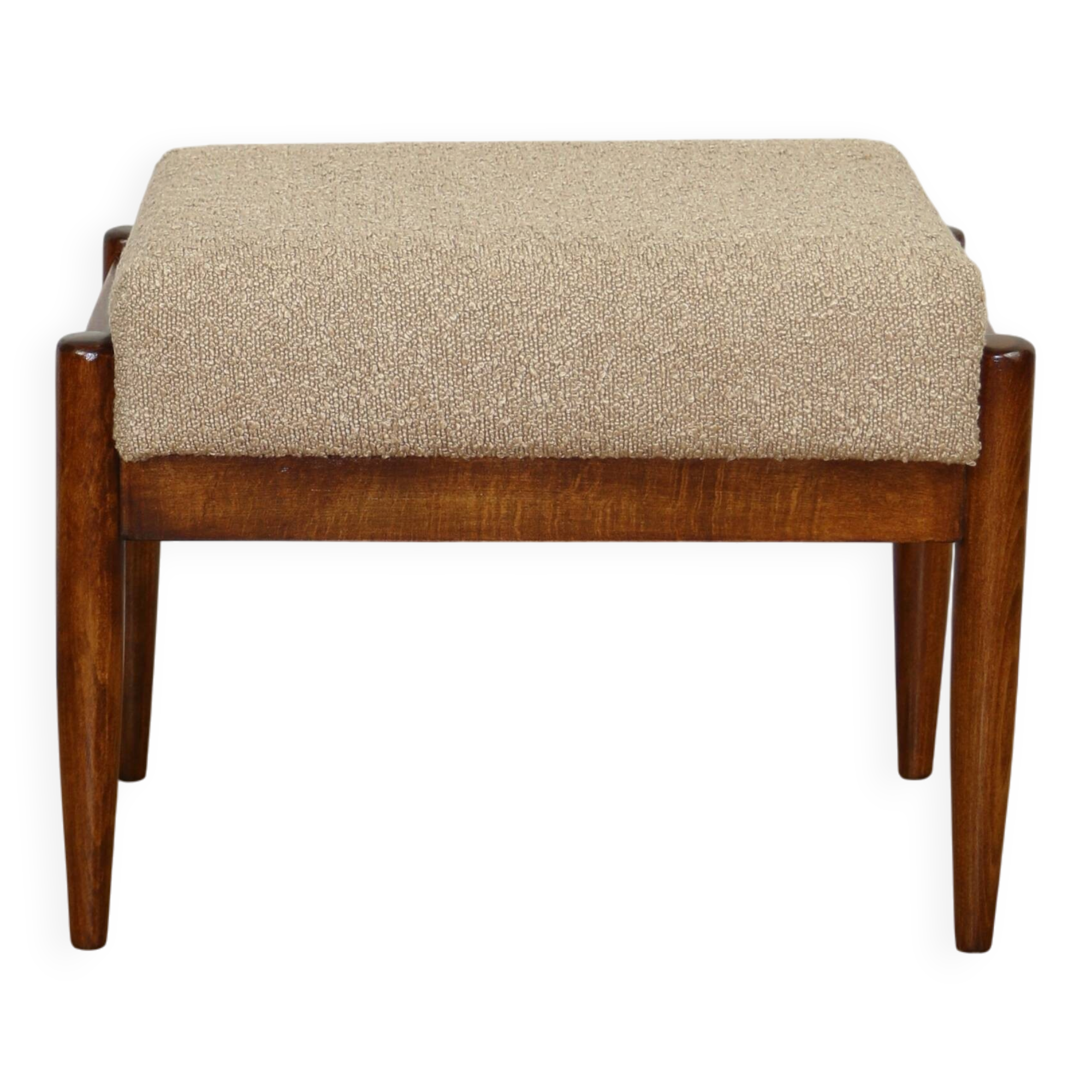 Edmund Homa stool beige-gold seat - boucle - 2 pieces available