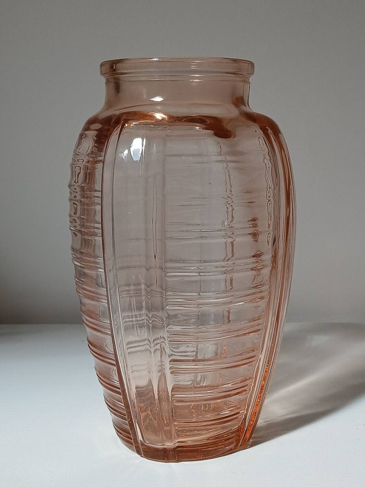 Vase en verre orange