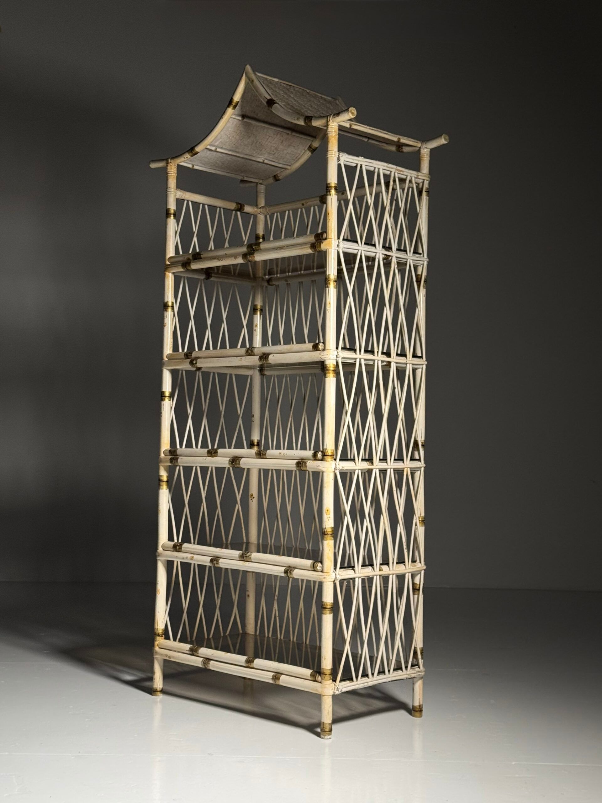 Bamboo cabinet Asian style 1980