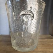 Grand seau à champagne / rafraîchisseur et sa louche Verre bullé Biot