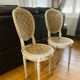 Pair of Louis XVI chairs from the late 19th century with checkerboard caning