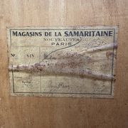 Armoire parisienne vitrée grise de la Samaritaine 1960