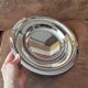 Shallow metal dish