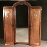 Art Deco mahogany wardrobe