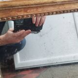 Miroir en bois doré ancien louis xvi