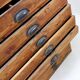 Industrial workshop furniture in pine with 10 drawers, circa 1940.