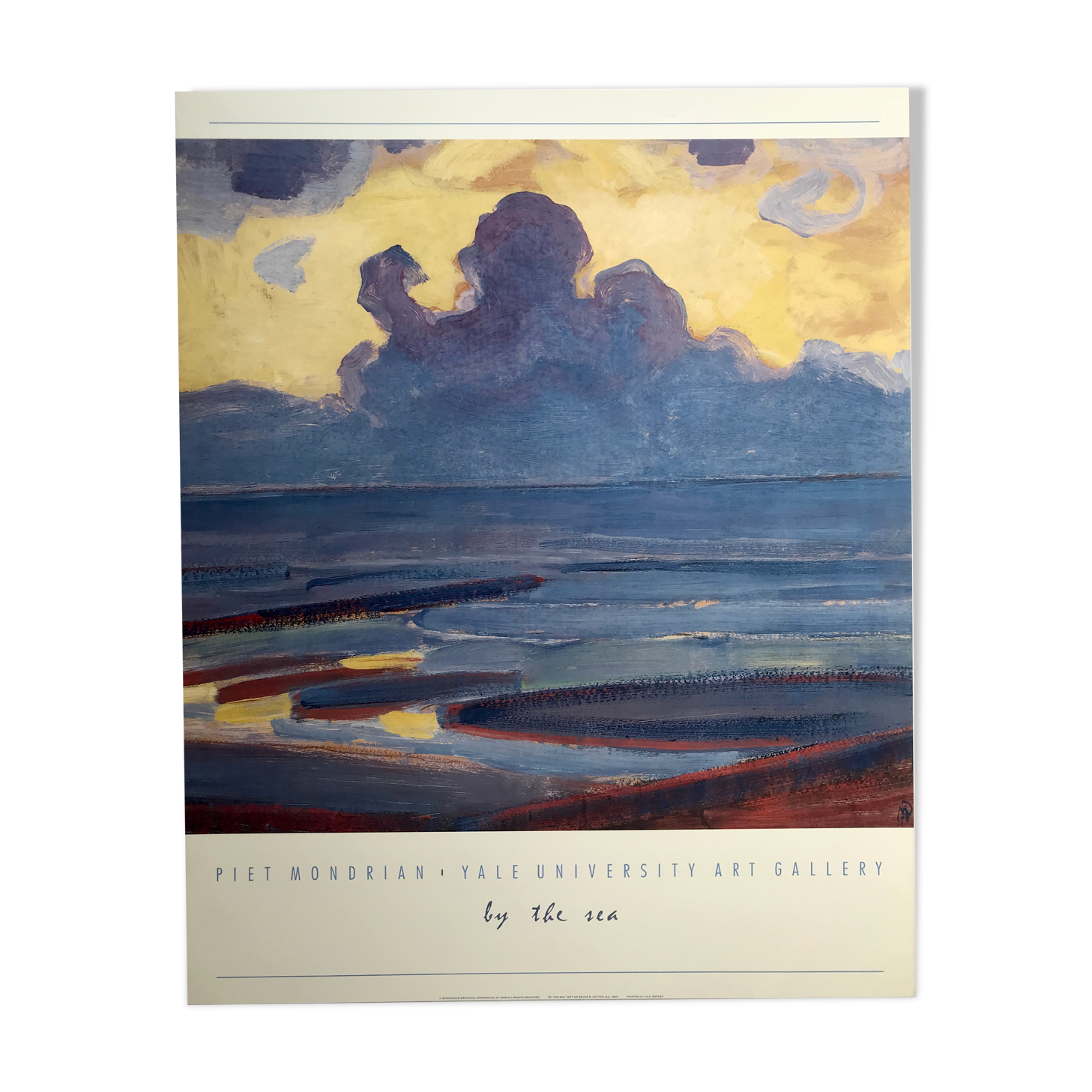 Original poster after Piet MONDRIAN, By the sea, Yale University, 1988
