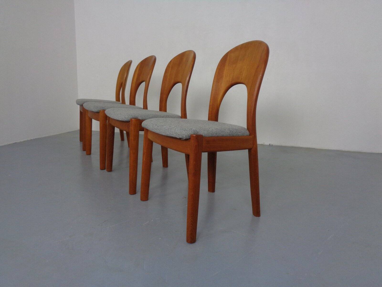 Vintage Morten Dining Chairs in Teak by Niels Koefoed for Hornslet Møbelfabrik, 1970s, Set of 4