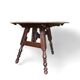 Table pliante antique sculptée en forme de tripode / Pays-Bas / chêne / XIXe siècle vers 1880