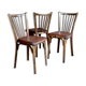 Set 3 chaises Baumann N°53 années 60/70
