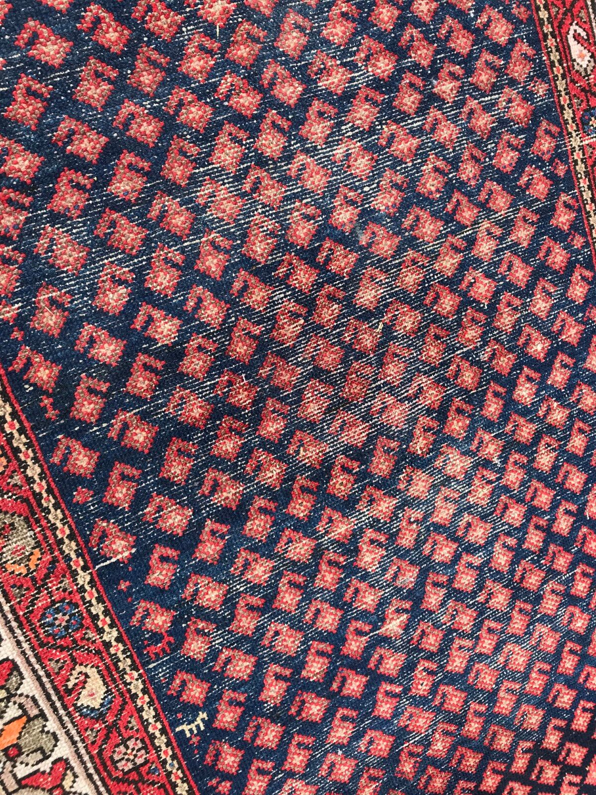 Carpet old malayer corridor Iran 106 X 390 CM