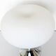 Vintage Mushroom Table Lamp, Chrome & White glass, Donut