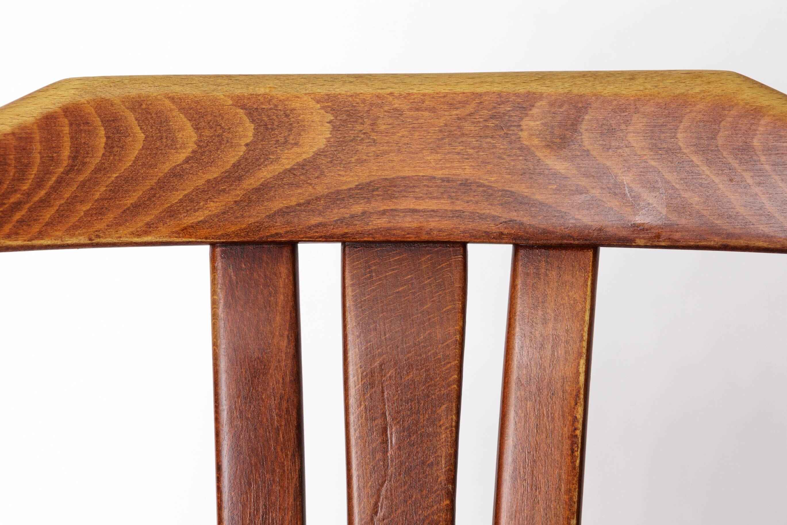 Pair of Vintage Swedish Chairs by LBG Group – 1970s Beech & Purple Fabric