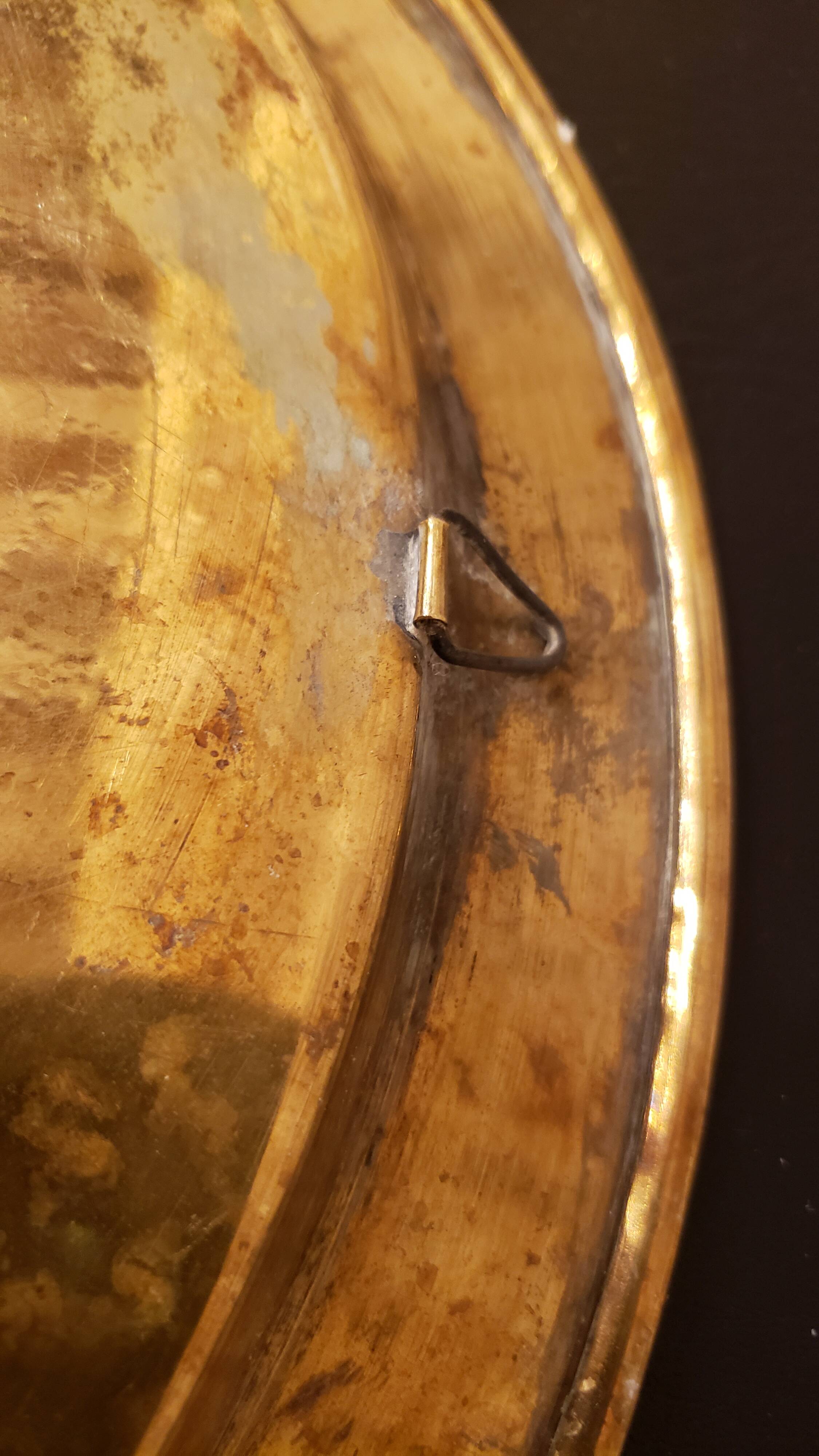 Vintage oriental brass plate