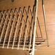 Vintage magazine rack sofa tip, 70's perforated metal