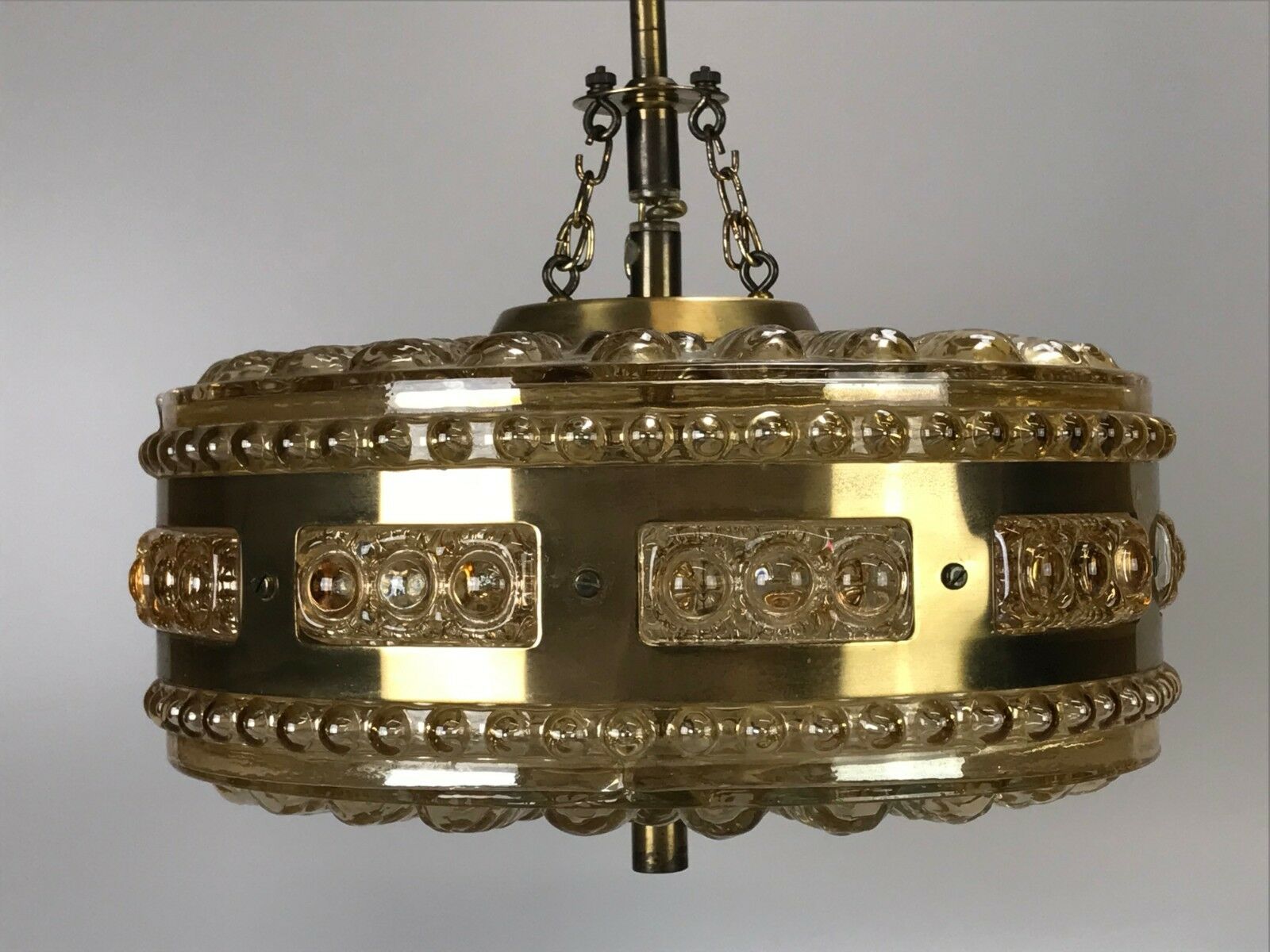 60s 70s lamp hanging lamp ball lamp bubble brass glass space age design