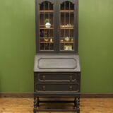 Black writing bureau bookcase