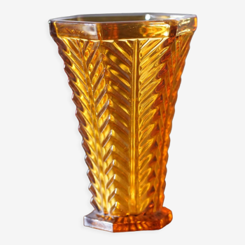 Vase vintage ambrée