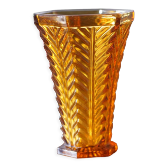 Vase vintage ambrée