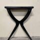 Console from the 1950s in ebonised wood and green marble.