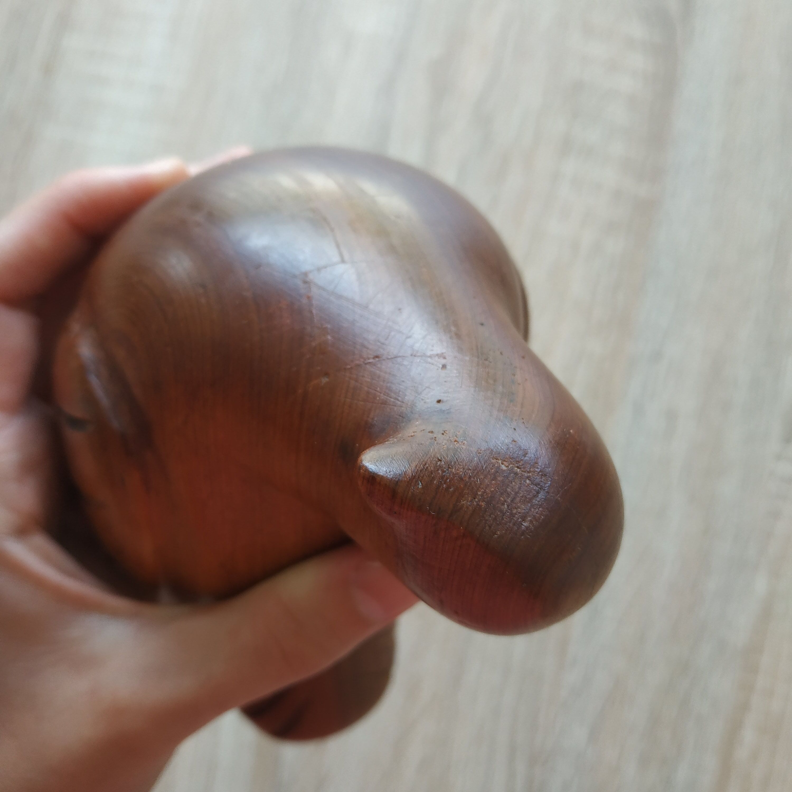 turned wooden bird