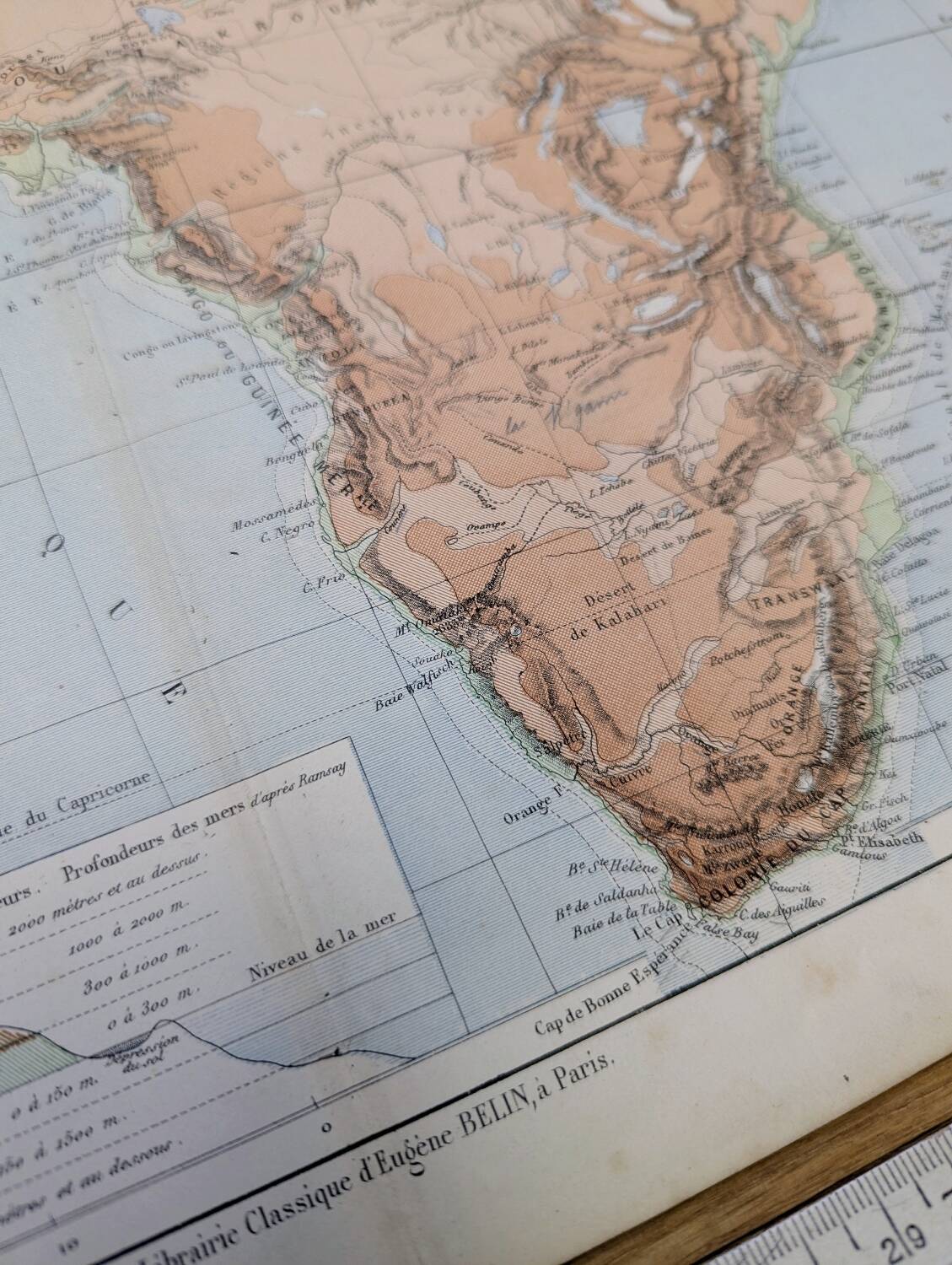 Africa, original map printed in 1892.