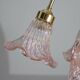 Liz Taylor, Iridiscent Pink Murano Glass Chandelier, 1980s