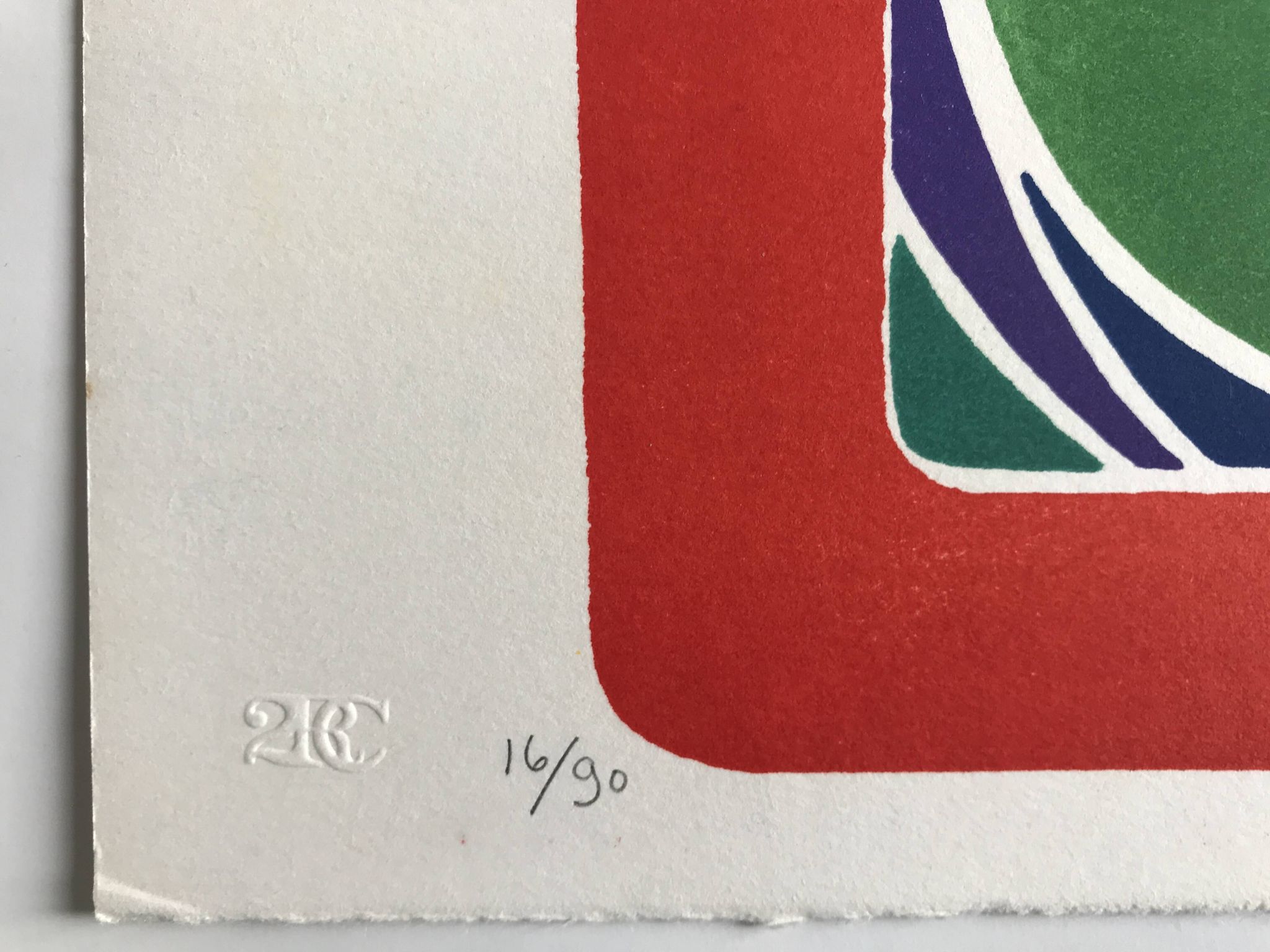 John Harrison LEVEE, Pyramid, 1970. Sérigraphie originale signée au crayon
