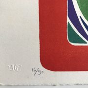 John Harrison LEVEE, Pyramid, 1970. Sérigraphie originale signée au crayon