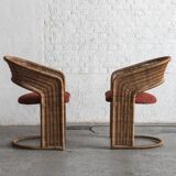Set of 4 dining chairs by Luit van der Helm, Dutch design, 1980s
