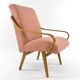 Vintage Czechoslovakian armchair renovated pink