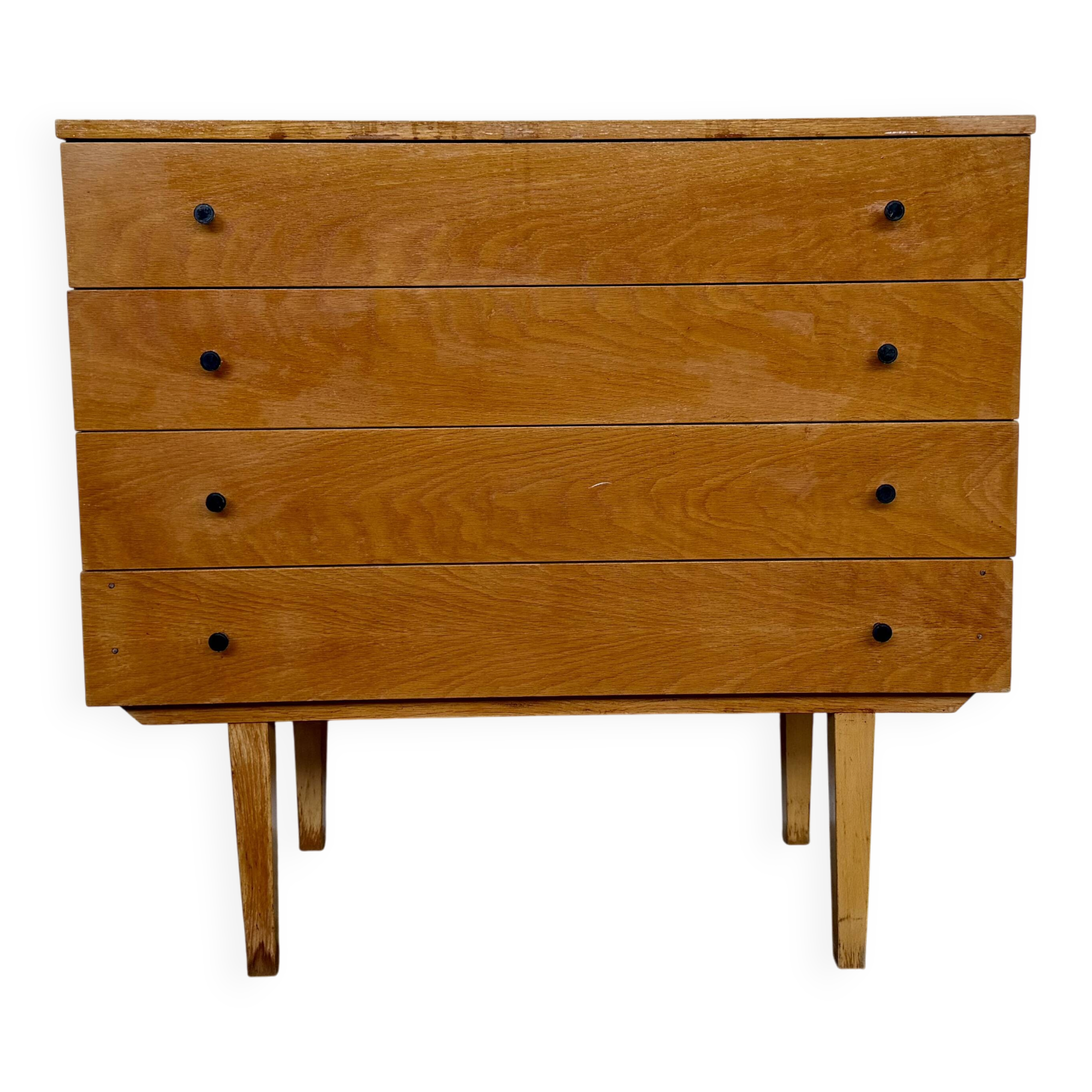 vintage oak chest of drawers
